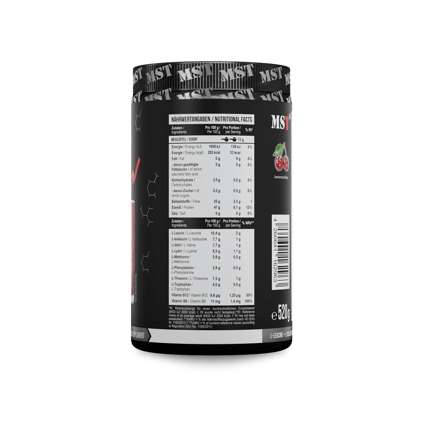 BCAA EAA 520 g Cherry - Image 2