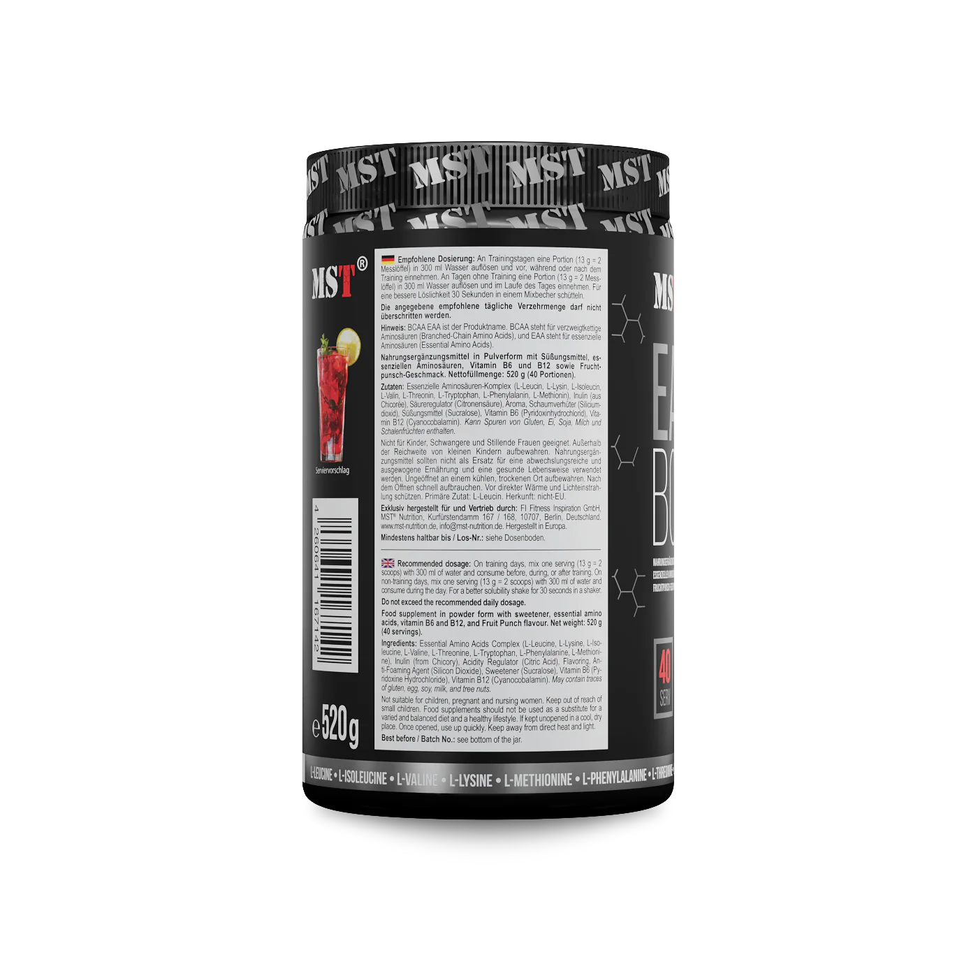 BCAA EAA 520 g Fruit Punch - Image 3