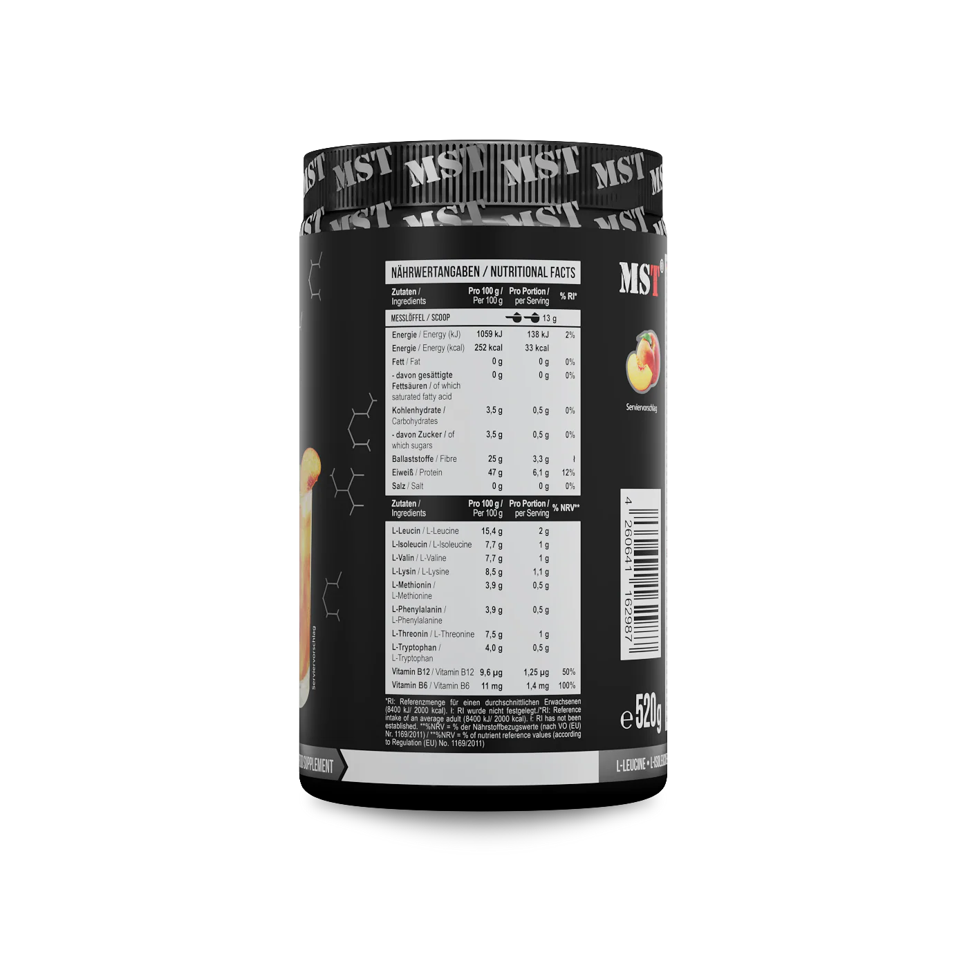 BCAA EAA 520 g Peach ice tea - Image 3