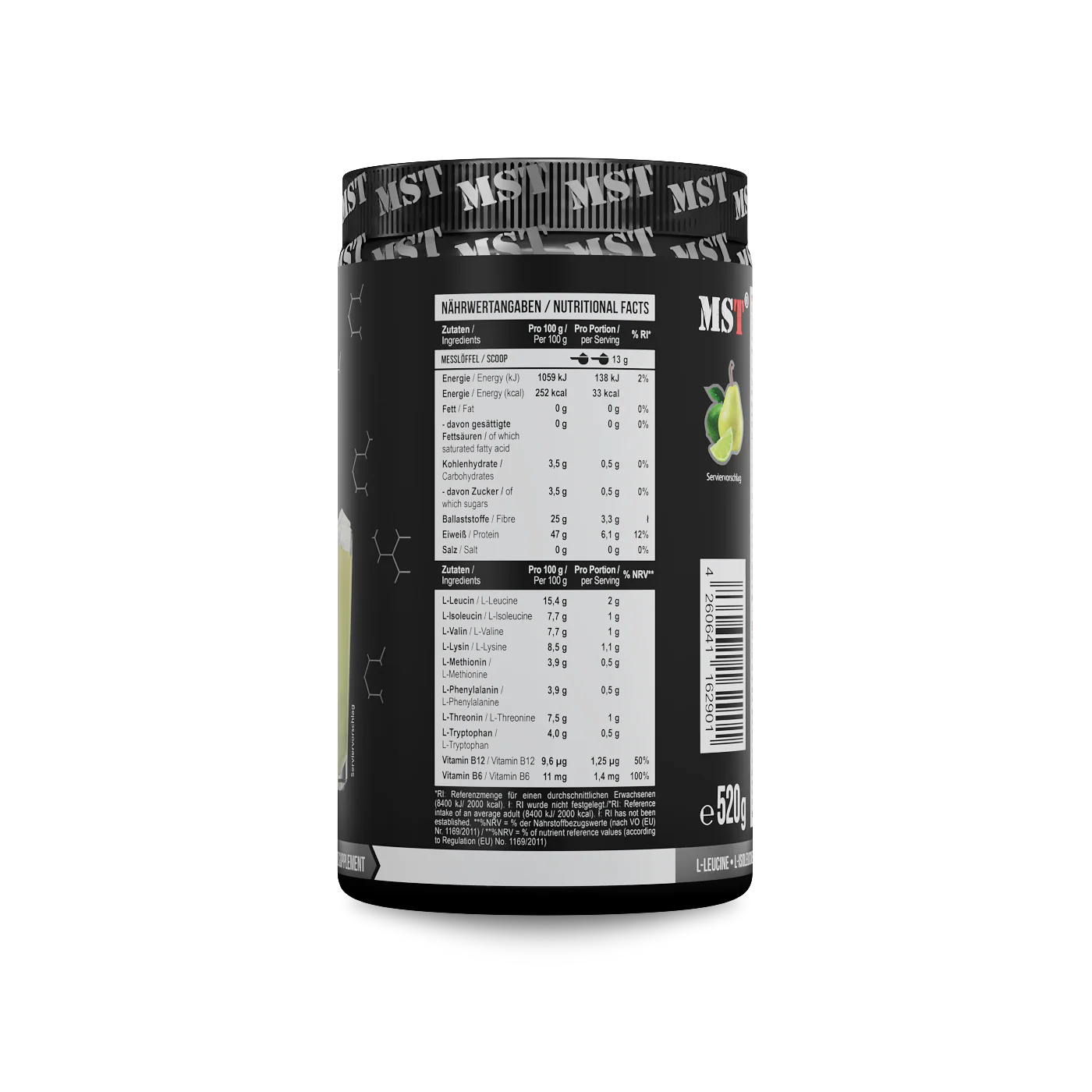 BCAA EAA 520 g Pear lime - Image 3