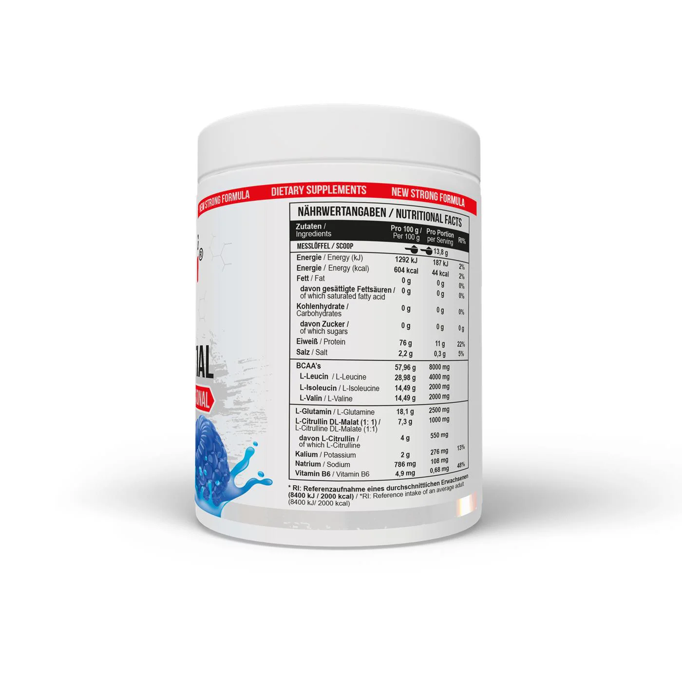 BCAA Essential Professional 414 g Blue Raspberry - Image 3