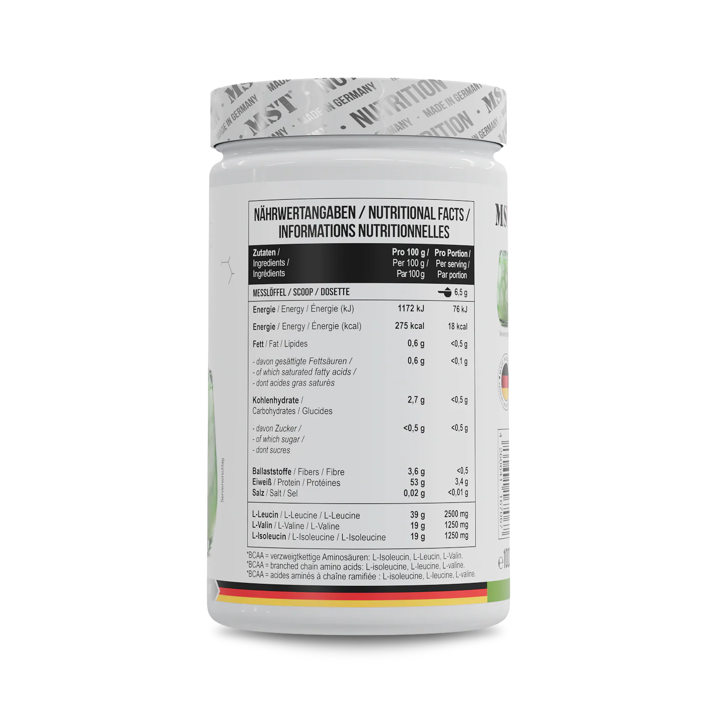 MST BCAA Zero 1000 g Green Apple - Image 2
