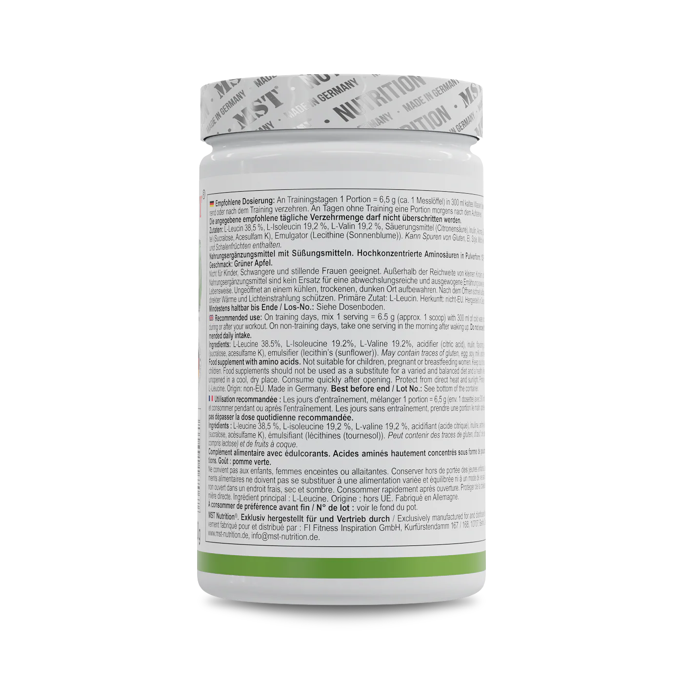 MST BCAA Zero 1000 g Green Apple - Image 3