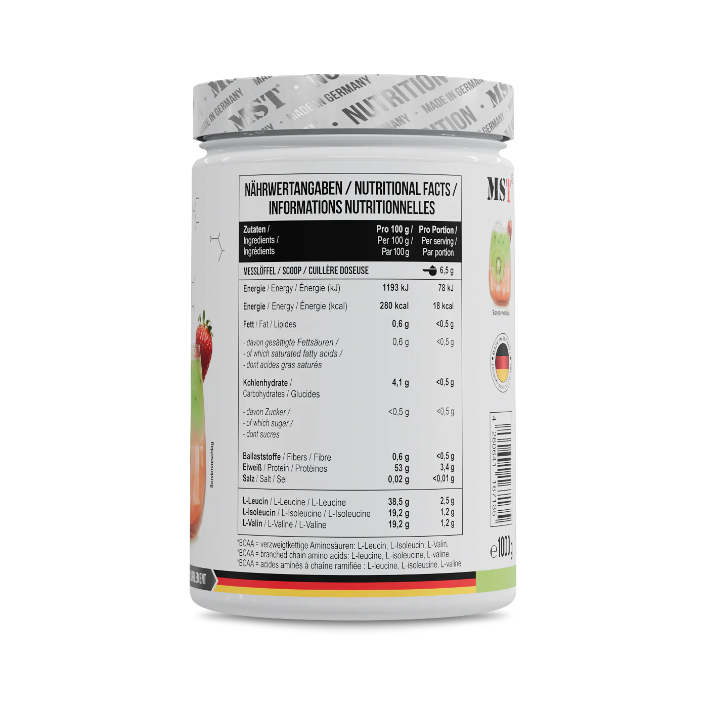 BCAA Zero 1000 g Strawberry kiwi - Image 2