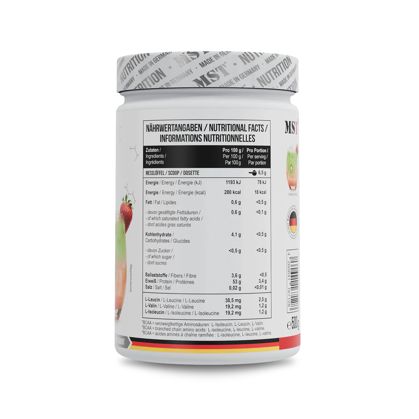 BCAA Zero 500 g Strawberry kiwi - Image 2