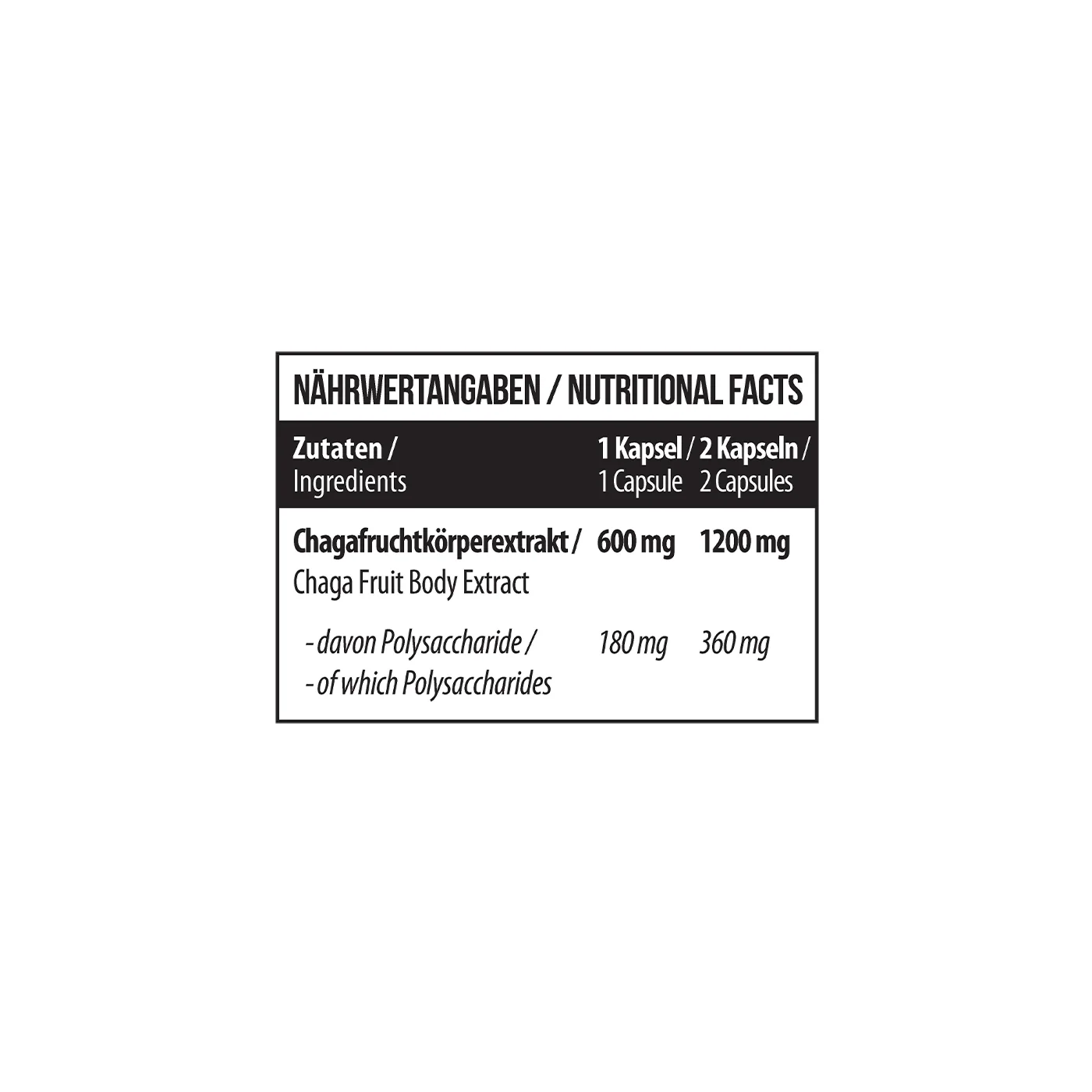 Chaga Mushroom 1200 mg 60 Kapseln - Image 5