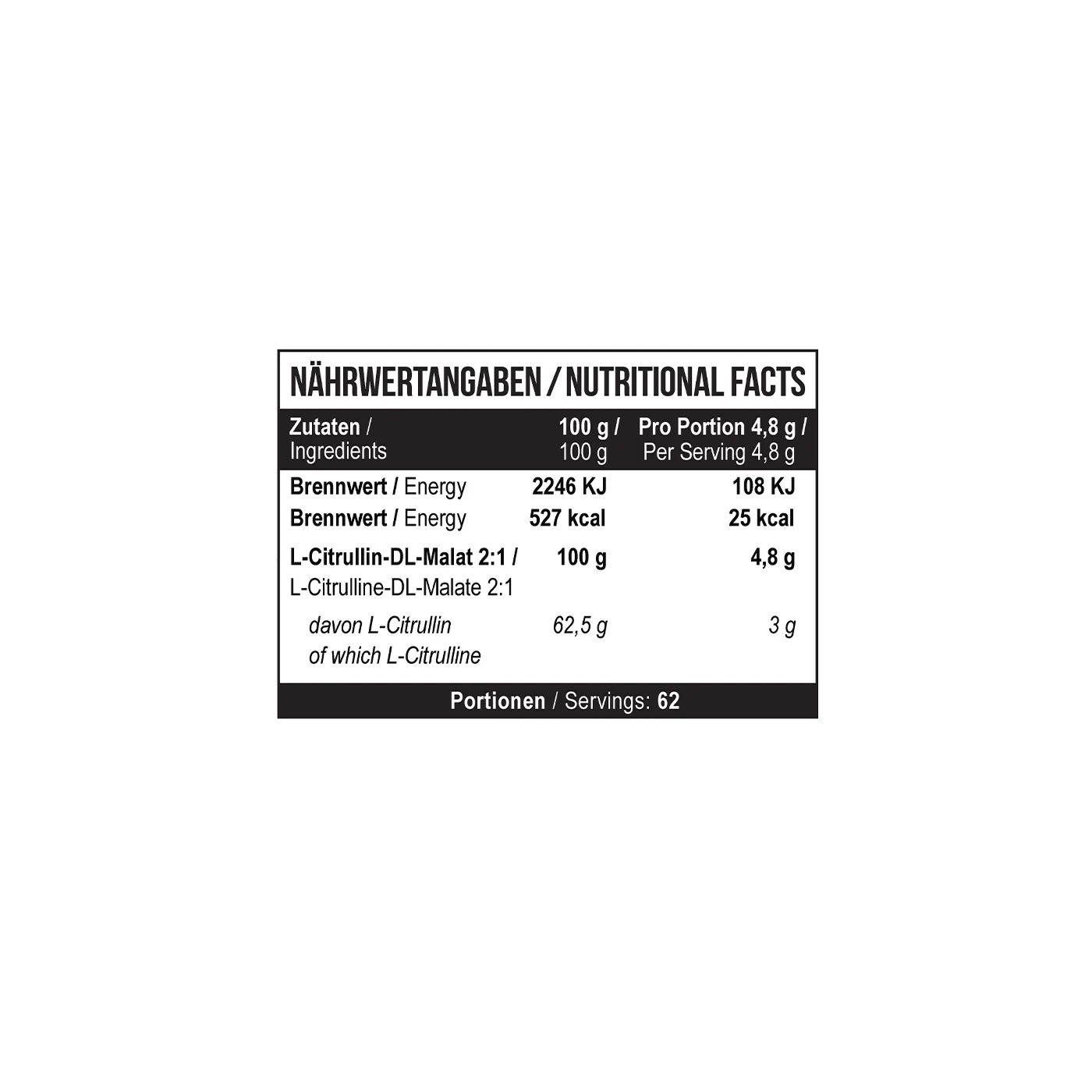 Citrulline Malat 300 g Unlfavored - Image 4