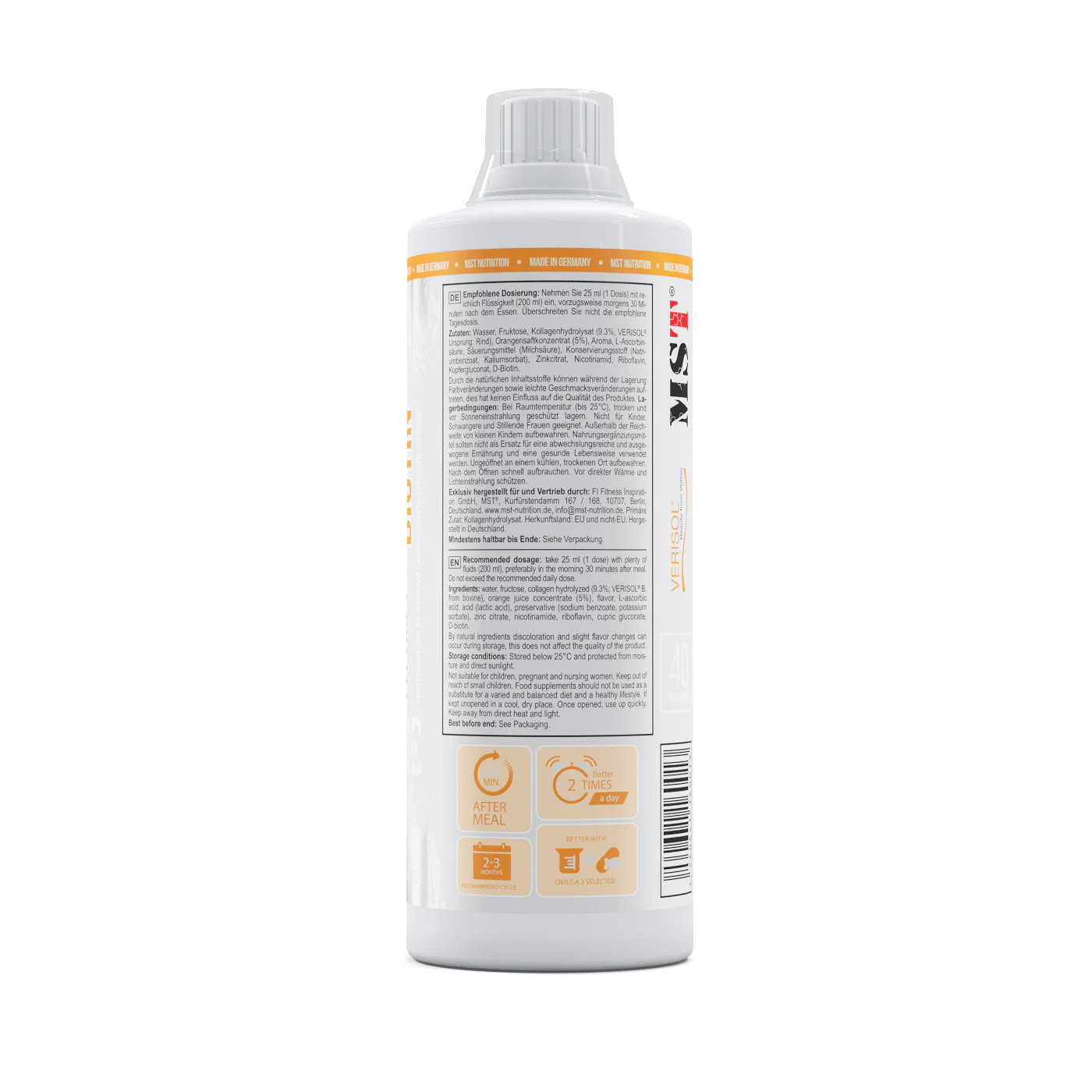 Collagen Peptides Verisol® 1000 ml Orange Juice - Image 3