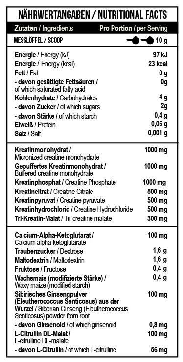 MST Creatine Kick 300 g Strawberry-kiwi - Image 3