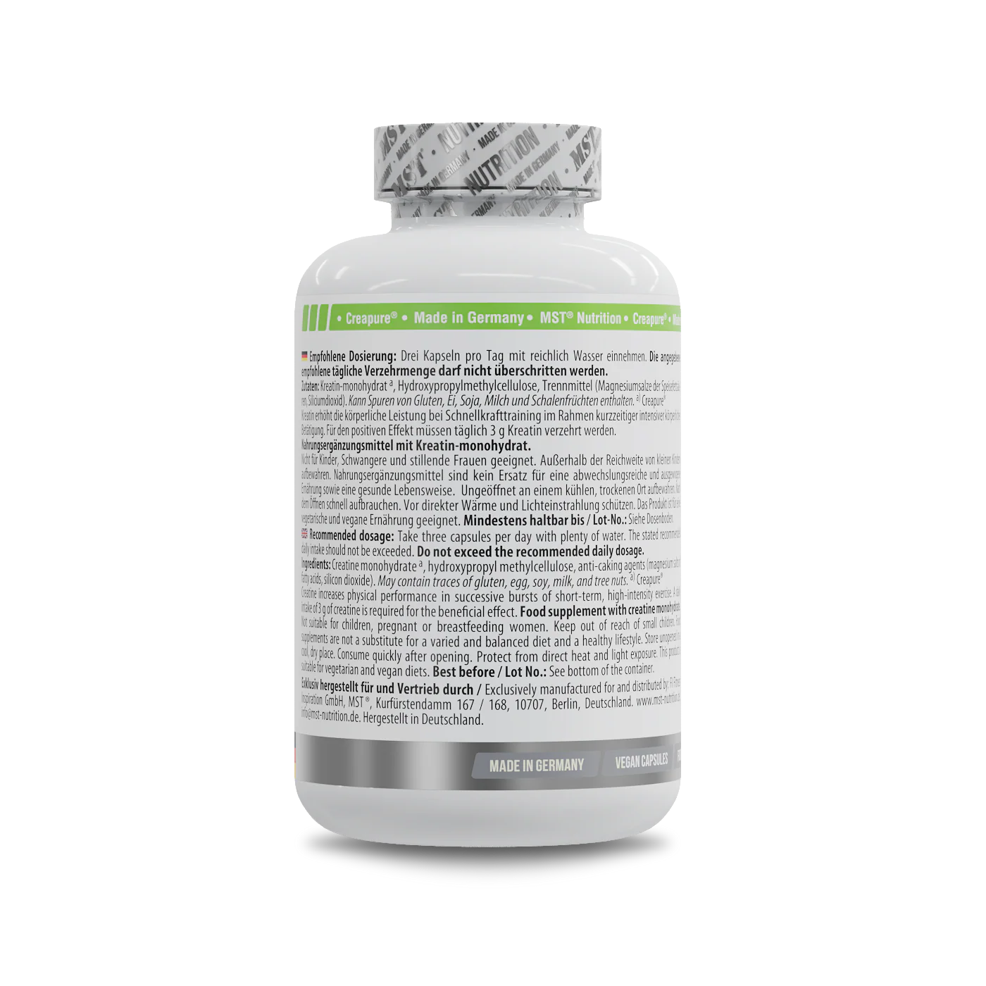Creatine Pro Creapure® 180 Kapseln - Image 3
