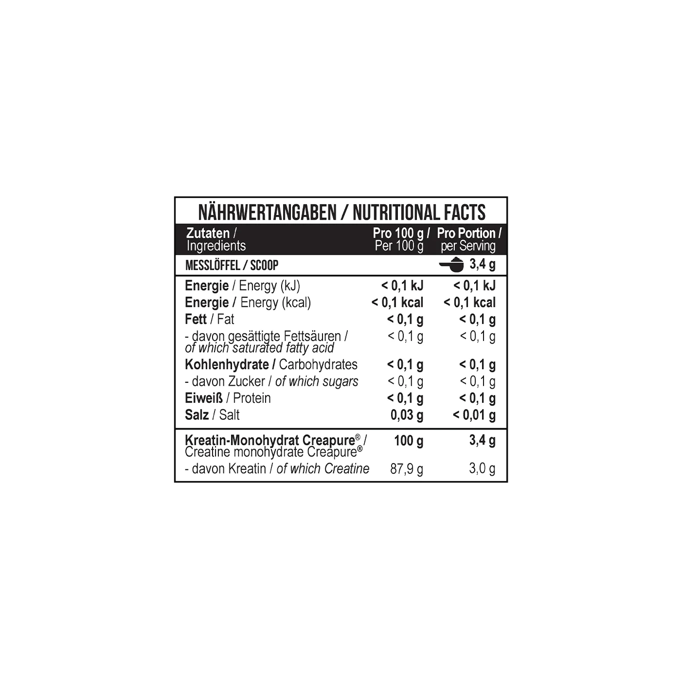 Creatine Pro Creapure® 300 g Neutral - Image 4