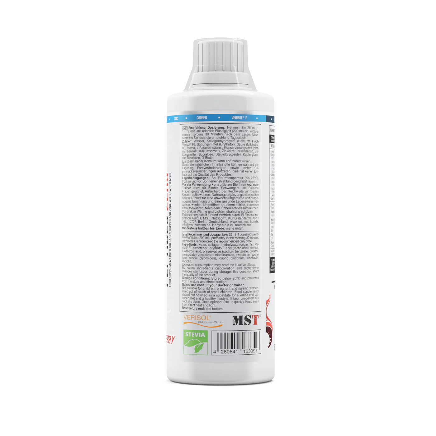 Fish Collagen Peptides Verisol® 500 ml Cherry - Image 3