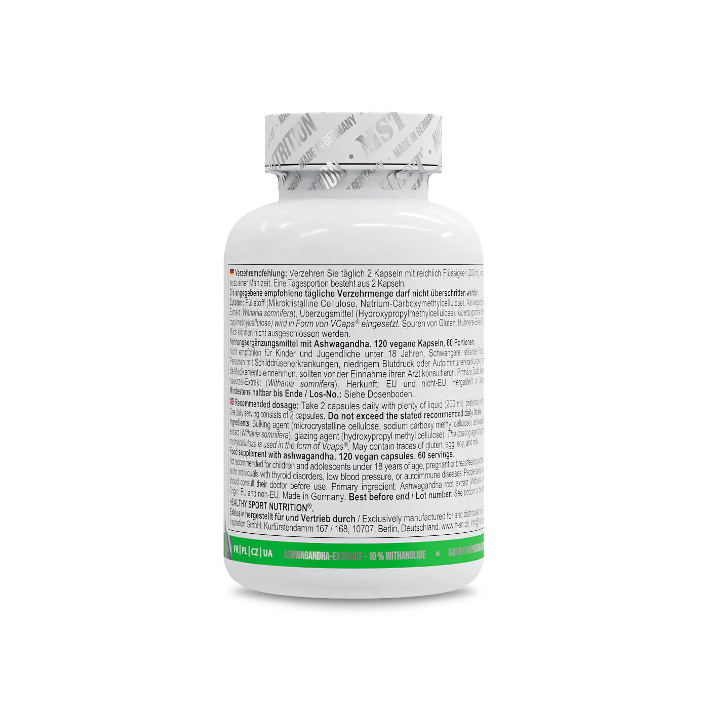 Healthy® Ashwagandha 10%Withanolide 120 Kapseln - Image 3