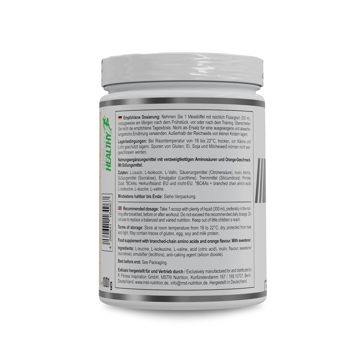 MST Healthy® BCAA Instant 1001 g Orange (MHD 28.02.26) - Image 3