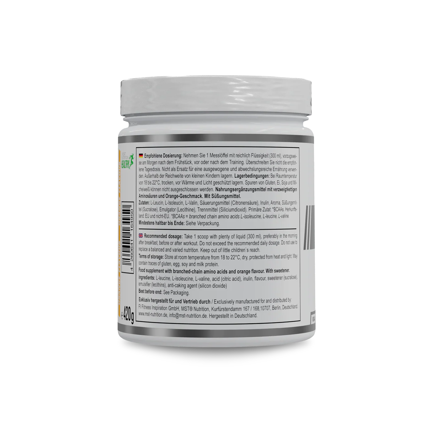 MST Healthy® BCAA Instant 420 g Orange (MHD 28.02.26) - Image 3