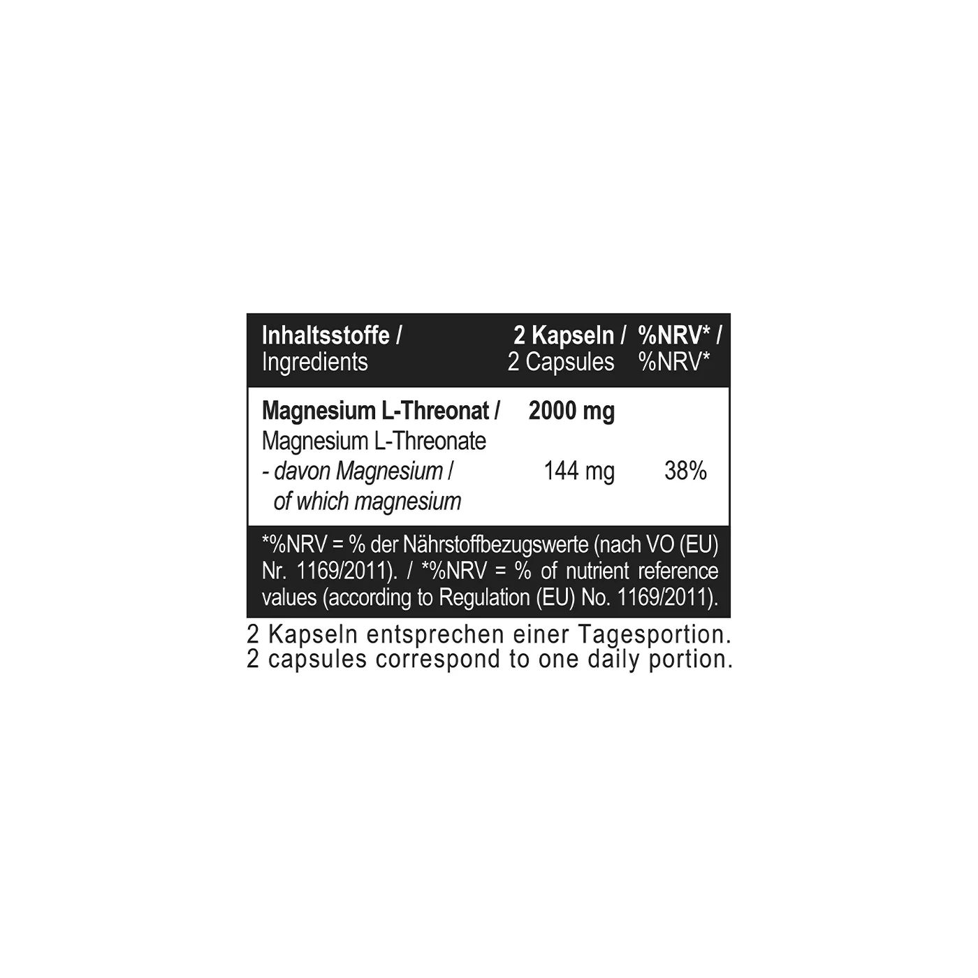 Magtein® Magnesium L-Threonate 1000 mg 120 Kapseln - Image 4