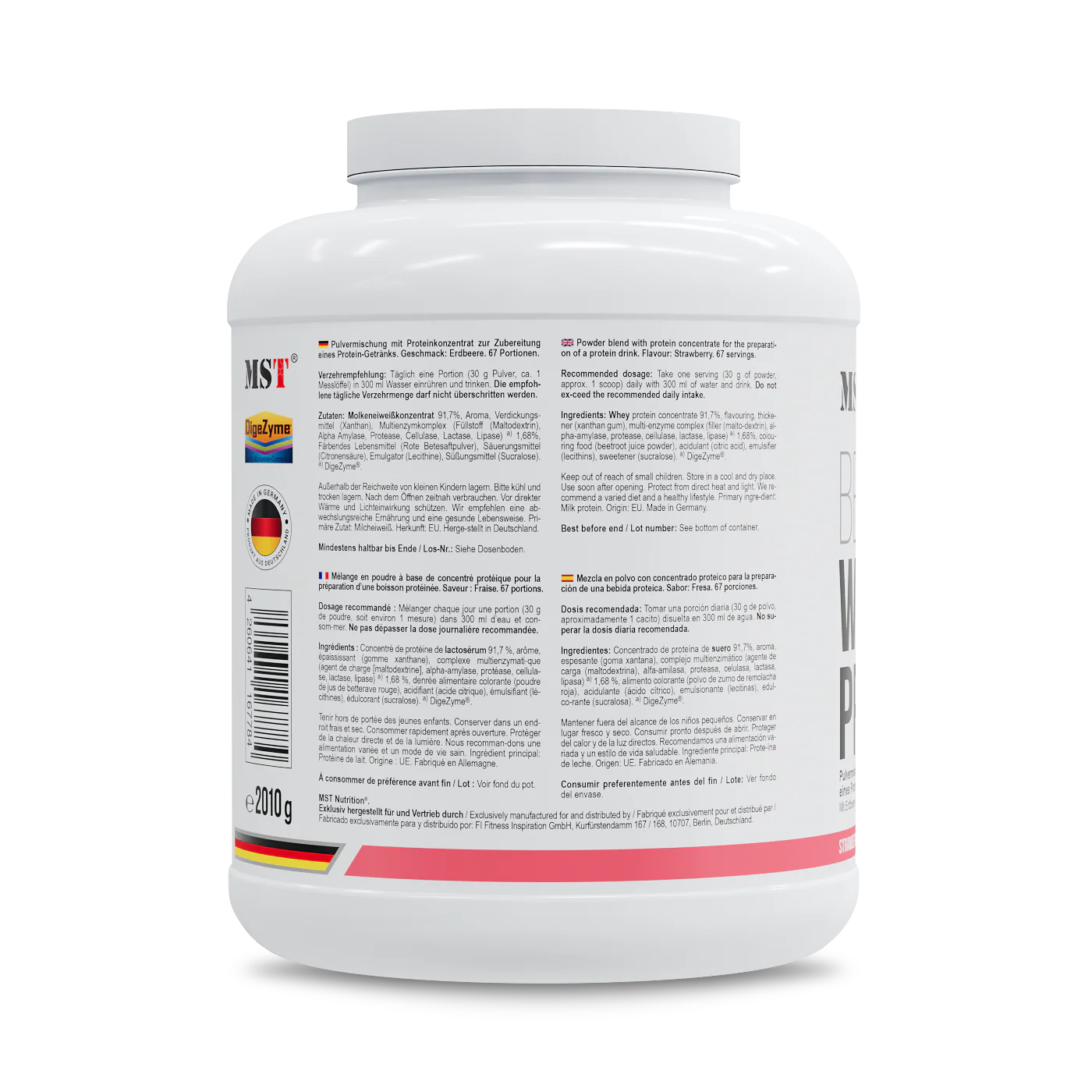 Protein Best Whey + Enzyme 2010 g Strawberry - Image 3