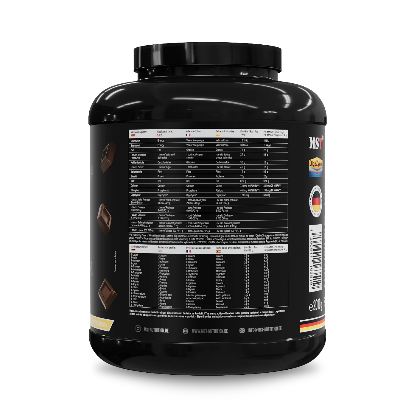 Protein Best Whey + Enzyme 2010 g Chocolate - Image 5