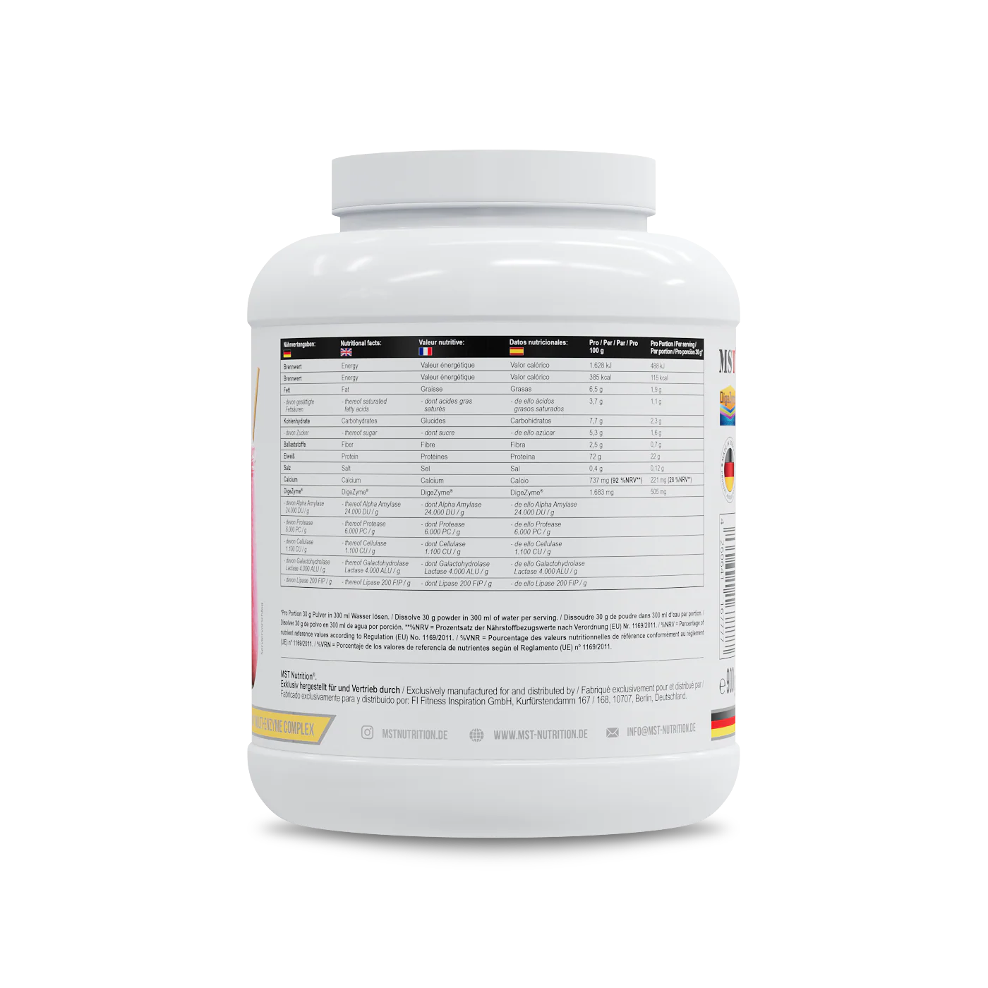 Protein Best Whey + Enzyme 900 g Strawberry - Image 2