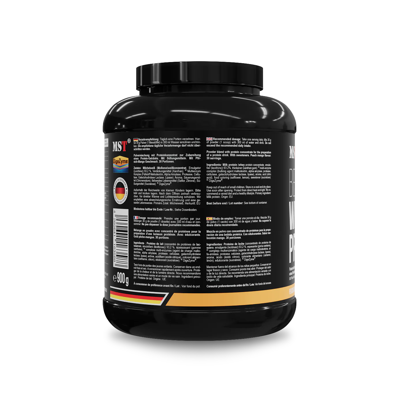 Protein Best Whey + Enzyme 900 g Mango peach - Image 4